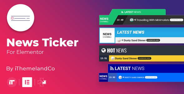 News Ticker For Elementor